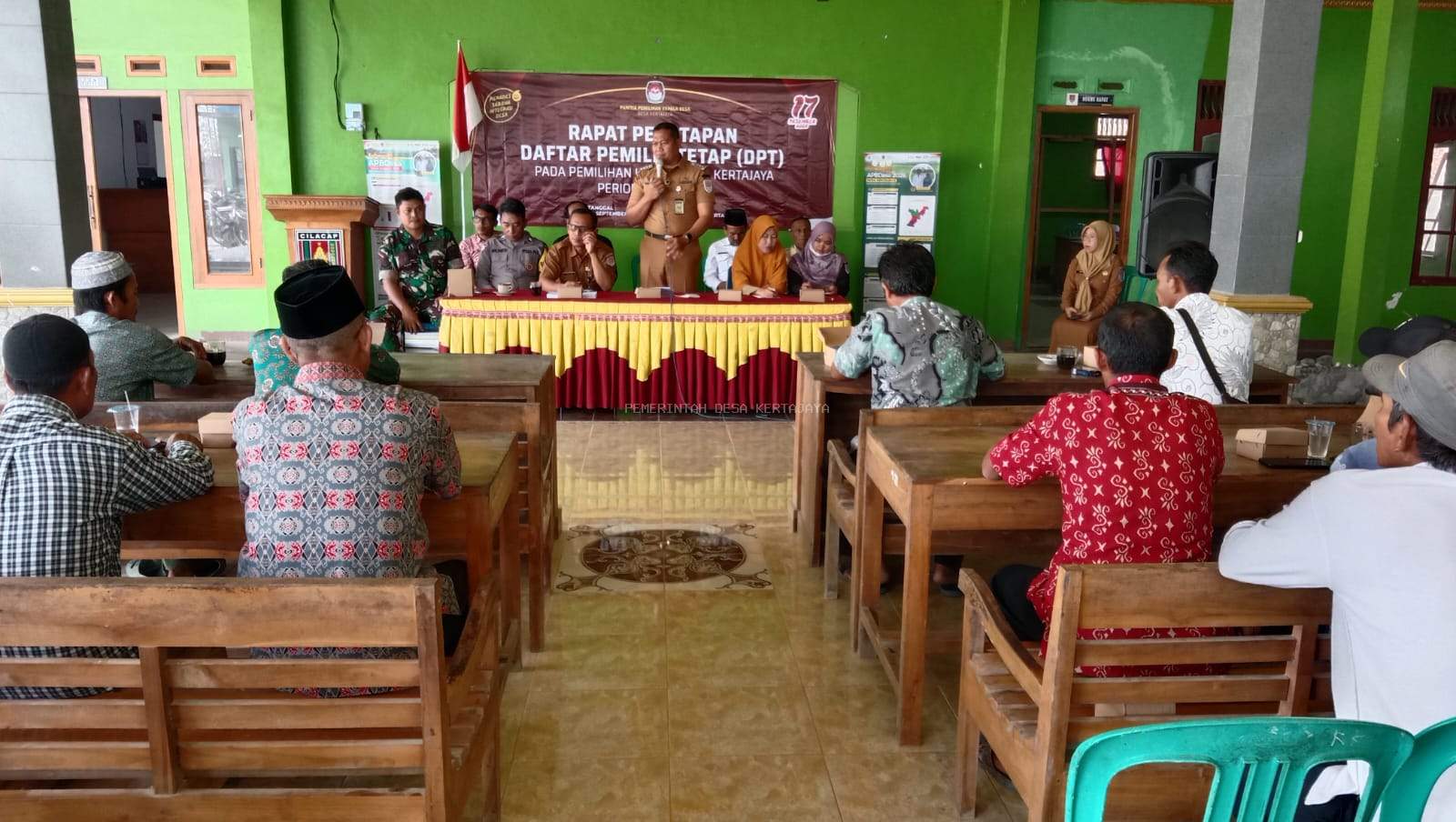 PANITIA PEMILIHAN KEPALA DESA KERTAJAYA GELAR RAPAT PENETAPAN DAFTAR PEMILIH TETAP (DPT) PILKADES SERENTAK 2026